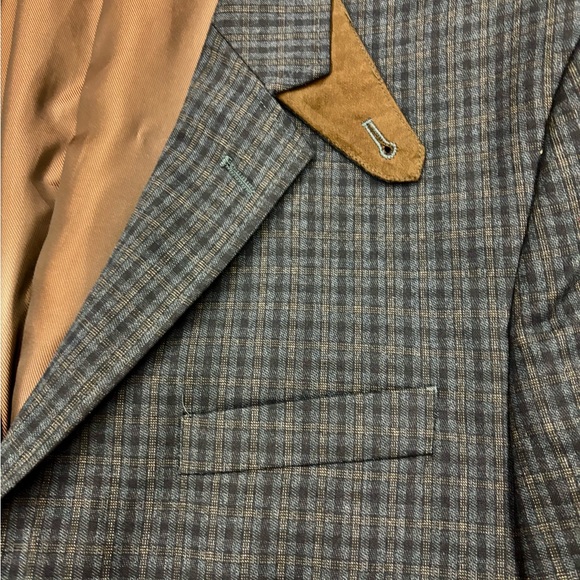 Johnston & Murphy Dark Blue Plaid Blazer - Picture 6 of 9